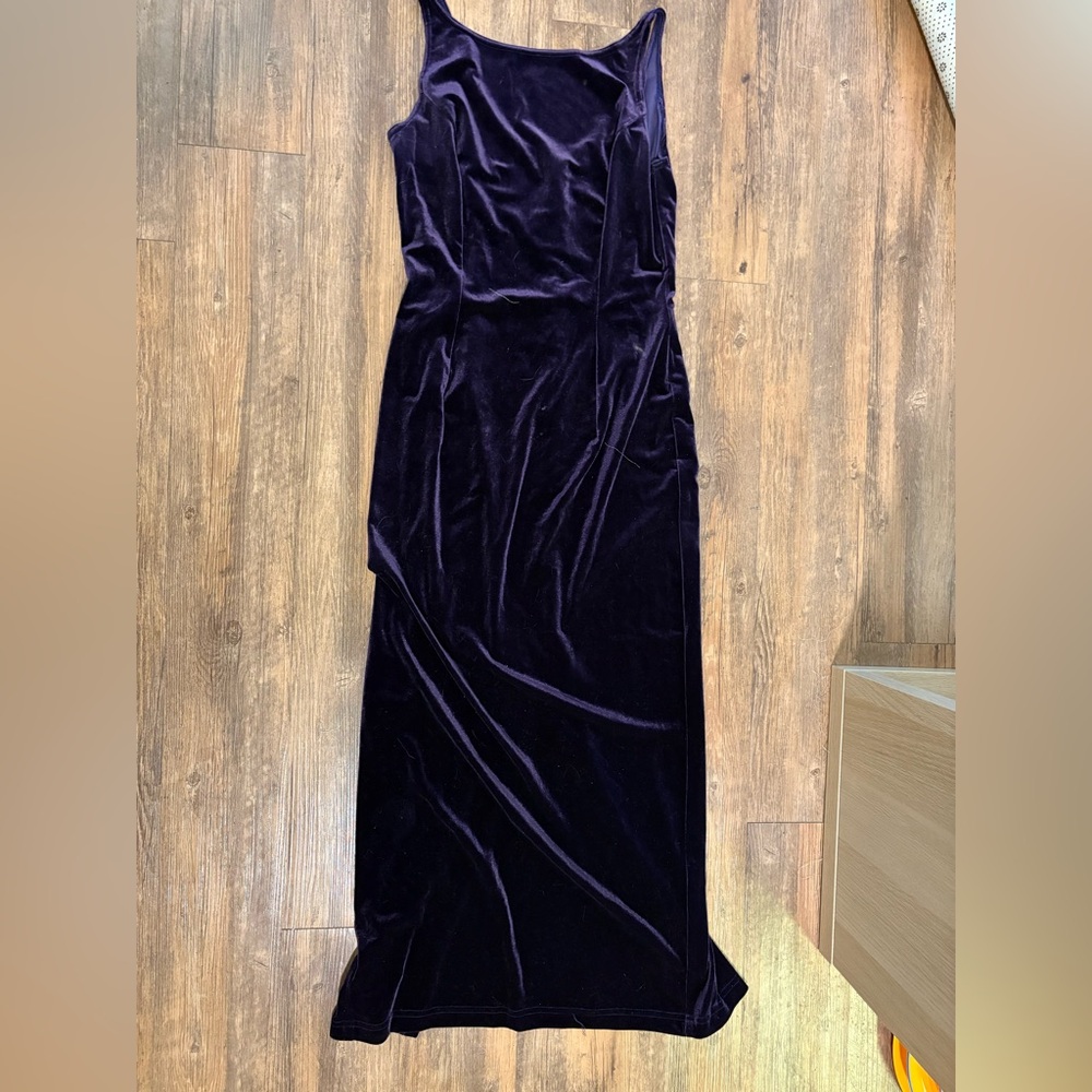 Scott McClintock Strapless Dark Purple Velvet Dress